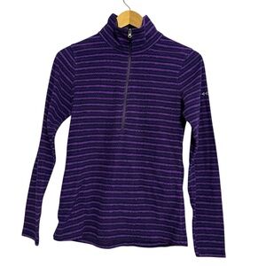 Columbia Women's Glacial IV Half-Zip Fleece Pullover in a purple striped Size XS